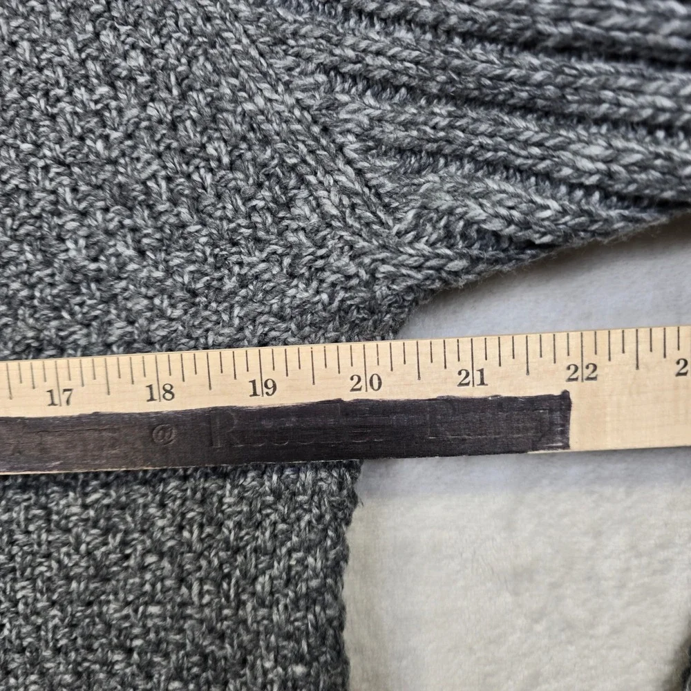 Canadiana Shawl Collar Cardigan‎ Sweater Mens Small Gray Cable Knit Chunky!